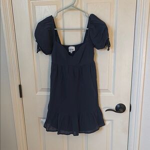 Navy Blue Babydoll Dress